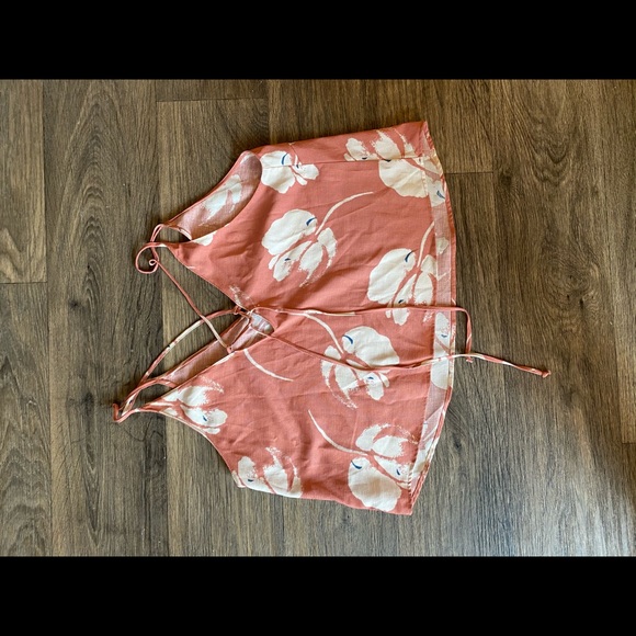 Nude-pink floral top - Picture 2 of 2